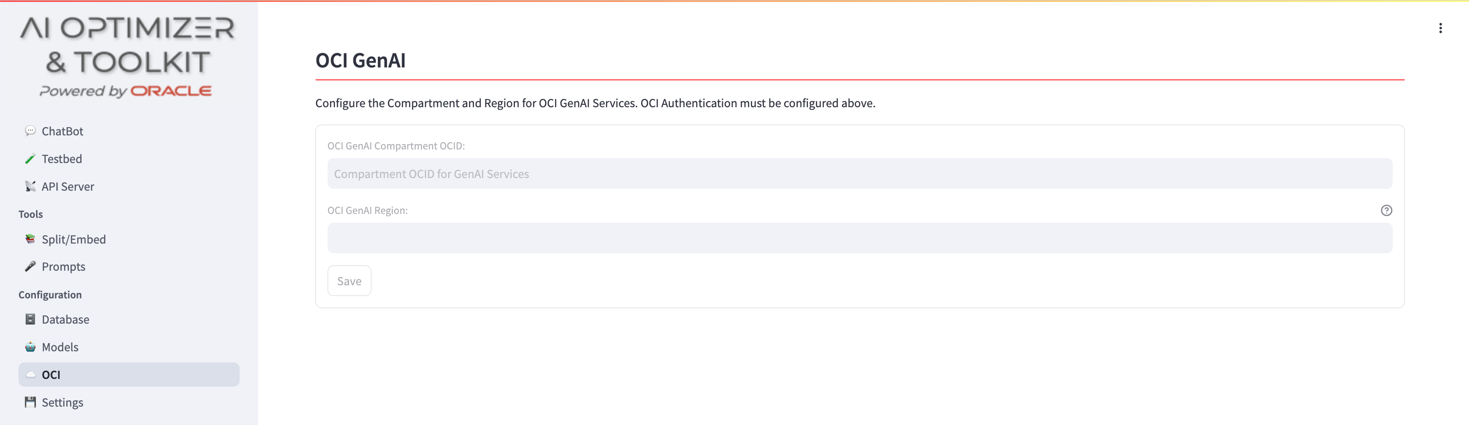 OCI GenAI Config