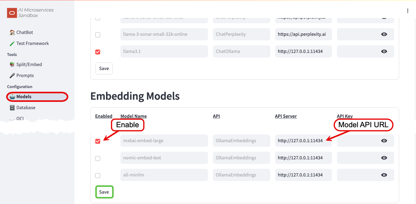 Configure Embedding Model